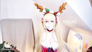 【极品网红美少女】超人气网红【柚子猫】芭芭拉小姐满足你的圣诞‘精洗！
