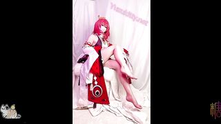 【Yuzukitty】全网首发-劲爆网红美少女【柚子猫】-Cosplay 当神子变成一名编辑