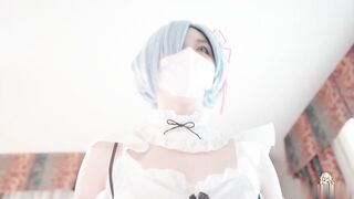 NTR雷姆100%中出内射小穴特写！转换真爱放开插入无套干，自由内射背后位，还让你拍摄录影