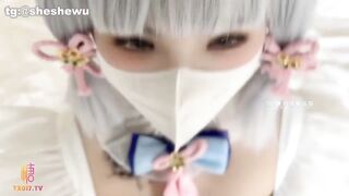 小敏儿 女主播cos神里绫华上门服务白虎穴被肉棒塞满猛干内射