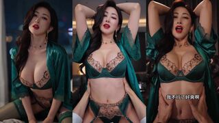 ai明星 烈焰红唇大波浪熟女人妻，我是主人肉便器，打我脸上！第一人称视角