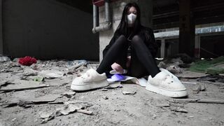 废墟自缚震动棒+跳蛋强震