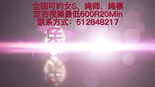 露背舞蹈服，绷带包手，脚趾扯绳，弓背仰头，大号口球，极限驷马