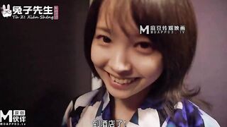 【兔子先生】冬月结衣【和服妹妹赏樱花】爸气十足EP9，岛国特色，高清720P原版首发【TZ-054】