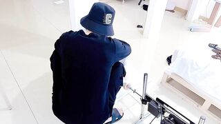 多重BUFF加持【窒物者】黑丝全身紧缚，性感肥臀分腿缚+重型炮机+振动棒，高清1080P官方原版